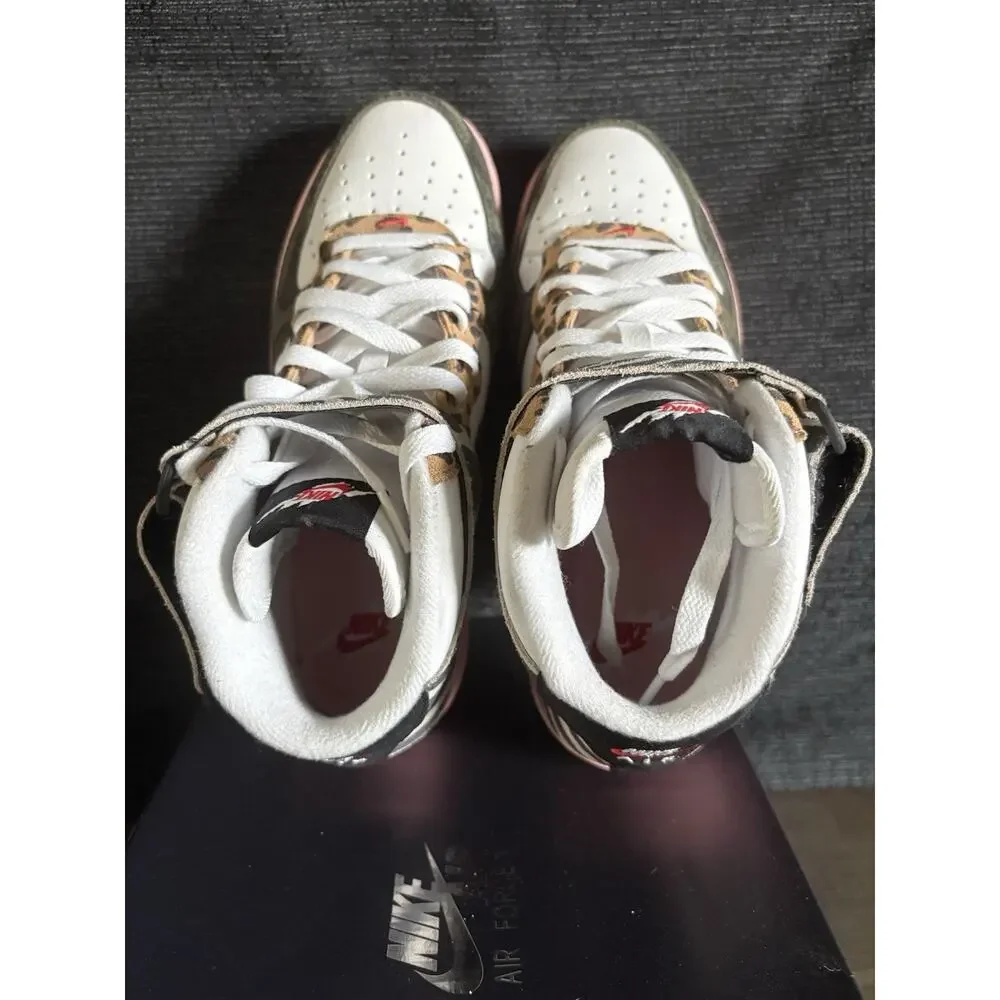 Nike Air Force 1 Mid Tunnel Walk Women’s Size 9 Animal Print Pink DZ4841 100